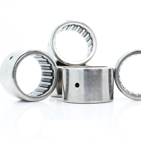 Top Shelf Drawn Cup Needle Roller Bearings For High Speed Performance SCCE68 B68 BA68Z Slick Fit 5 Piece Pack showing precision bearings from different angles.