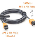 Garage Tested Two Pin JPT Extension Cable With IP67 Sealed Male To Female Plugs 18AWG Copper Auto Wiring Harness Fourteen Foot Cord