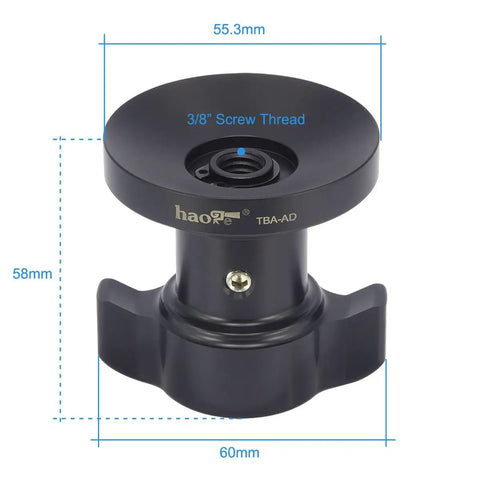 Tie Down Locking Handle Short Threaded Knob For Manfrotto Tripod Video Fluid Head Bowl Adapter 3 By 8 By 16 Thread Fits MVH500A
