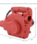 Badass 1280W Dual Purpose Blower And Suction Vacuum Cleaner For Garage Cleanups And Wall Grinding Heavy Duty Dust Collector, red, 25x20x21cm.