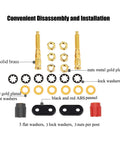 Four Pack Long Threaded Dual Banana Plug Speaker Terminals With Nailed Down Performance And Zero Hassle Wiring For Serious Homemade Audio Setups That Sound Dang Amazing components including gold plated nuts and solid brass plugs.