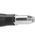 Close-up of Heavy Duty Cordless Electric Rivet Gun With Brushless Motor nozzle for 3.2 to 4.8 mm fasteners.