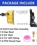 10 Micron Fuel Water Separator Filter Assembly Kit For Marine Outboards Compatible With Mercury And Yamaha Engines Replaces Multiple Part Numbers