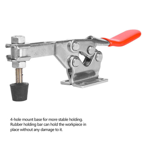 Quick Release Horizontal Toggle Clamp SUS304 Stainless Steel With 280 Kg Holding Capacity For Welding And Machining