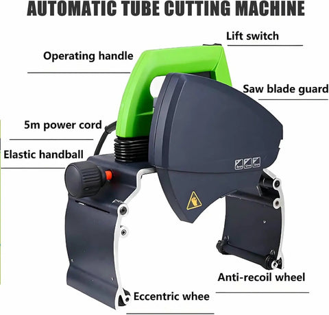 Portable Automatic Pipe Cutting Machine With Five Adjustable Speeds And Two Blades Included for 15 to 400 mm Tubes components