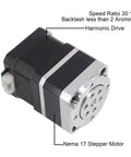Heavy Duty Mini Harmonic Drive Strain Wave Gear Reducer for Nema 17 Stepper Motor with 30:1 speed ratio.