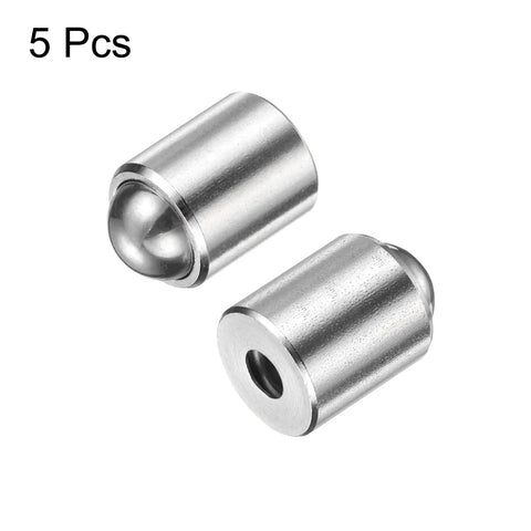 5 Piece Set 8Mm X 9Mm Stainless Steel Ball Spring Plungers showing two pieces, designed for cabinets and mechanical clamps.