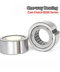 Premium Grade One Way Cam Clutch Needle Roller Bearing With Keyway B204 showing two silver needle roller bearings.