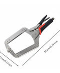 Heavy Duty Locking Clamp Plier 14 Inch With Adjustable Screw For A Beefy Non Slip Grip And Precise Holding Built For Repeated Repairs Home Improvements And Workshop Projects Delivering Fast Reliable Lockdown Power, 14-inch metal clamp