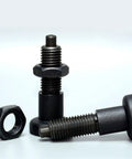 Pro Grade Spring Loaded Index Plungers With Smooth Screw Adjustment Rock Solid Steel Locating Pins For Precision Equipment Alignment Fast Setup One Piece Pack Built Tough And Ready For Any Real World Job, detailed view of steel pins and nut.