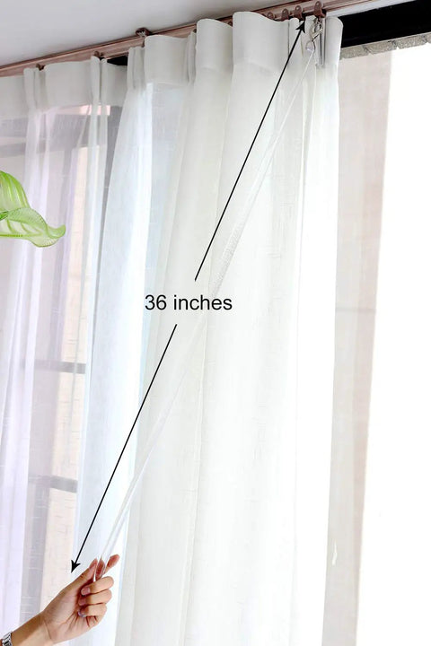 Two Pack 36 Inch Universal Drapery Pull Rods InvisiClear Curtain Wand For Easier No Fuss Opening And Closing Smooth Drapery Operation