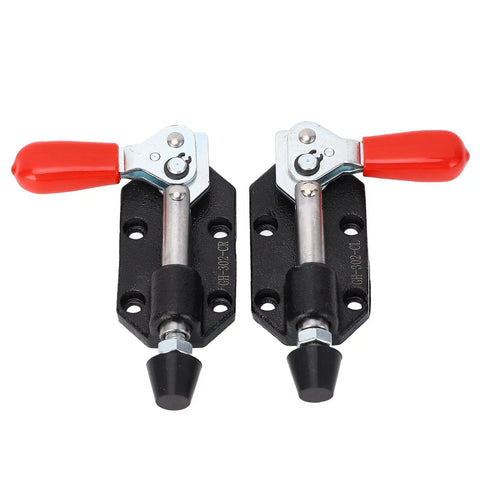 Game Changing Push Pull Toggle Clamps For Woodworking And Metal Work Quick Release Lever Action With Hella Tough Cast Iron Construction two-piece set.
