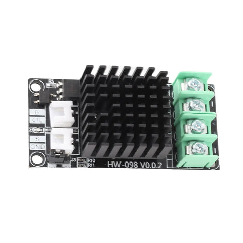 Heavy Duty 3D Printer Heating Controller Mosfet Module High Output Swap for Heat Bed and Extruder black circuit board with heat sink
