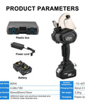 Real Deal No Sweat Heavy Duty Ratcheting Cable Cutter Electric Hydraulic Wire Tool with battery and plastic box.