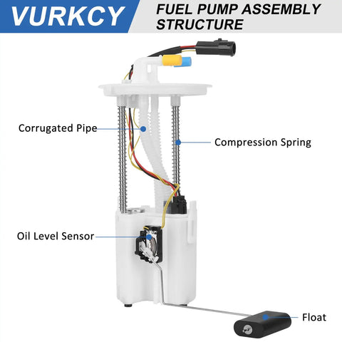 Top Shelf Electric Fuel Pump Assembly With Sender For 2001 To 2004 Ford Escape And Tribute 2.0L 3.0L V6 Engine detailed view of components, including float and oil level sensor.