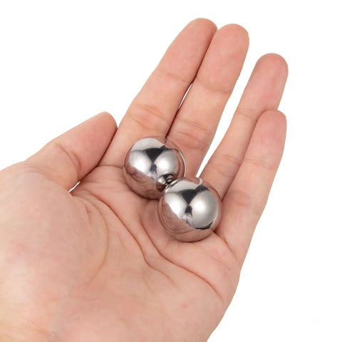 Badass 1 Inch Chrome Steel Ball Bearings Wicked Precision Rolling Elements held in hand for Smoove Bicycle Operation.
