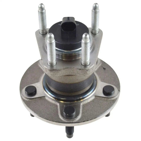 Straight Shooter 4 Piece Wheel Hub And Bearing Assembly Kit showing detailed front view with ABS sensor for Chevy Malibu.