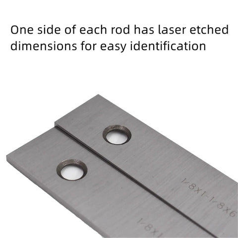 Precision Parallel Block with laser etched dimensions for easy identification.