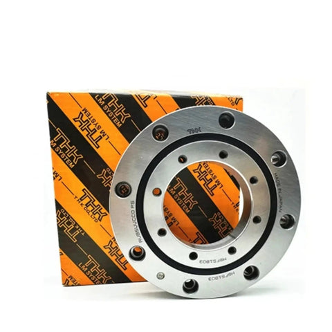 Industrial Grade Built Like A Tank Heavy Duty Cross Roller Bearing Ring RU66 Series Slewing Platform Robot Arm Rotary Table Drive Assembly For Precision Robotics Applications on a branded packaging.