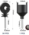 Dang Solid Heavy Duty Screw In Electric Fence Insulators 30 Pack With Timber Post Brackets And Included Steel Drill Socket dimensions