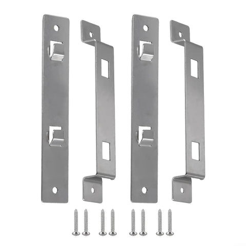 Rust-Resistant Stainless Birdhouse Mounting Bracket Set With Screws For Wooden Birdhouses And Feeders On Posts Fences Or Trees Two Pack Built For Tough Outdoor Weather And Secure Easy Hanging