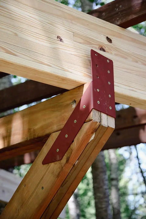 Tree Fort Static Yoke Hardware Kit For Treehouses Expand Beam Gap Between Two Connecting Beams Ideal For Two And Three Tree Designs With Larger Platform Footprint Easy Build Durable Construction