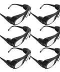 Built Dog Gone Tough 6-Pack Welding Goggles Featuring Auto Darkening Lenses For Serious Shop Work snug fit, six black shatterproof goggles.