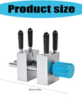 Aluminum Four Post Clamp Tool For Fine Assembly And Small Part Positioning, Handy Portable Manual Repair Fixture For Detail Work, Quick Setup And Reliable Holding At Your Hobby Bench Or Workshop. 16cm, silver aluminum clamp with black handles