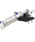 Tested Pro Pneumatic Hold Down Clamp Delivers 50kg Clamping Force No Fuss Toggle Table Clamp Tough As Nails Construction, side view.