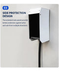 Beefed Up Wall Mounted EV Charger Weather Cover Rust Resistant Outdoor Armor For Home Plug In Station Rain Guard side protection design