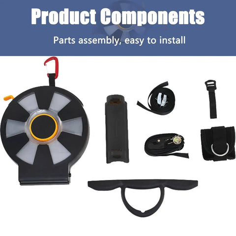 Wall Mounted Flywheel Trainer With Trendy Roulette Design Multi Exercise Gym Station Portable Fitness Gear components for assembly.