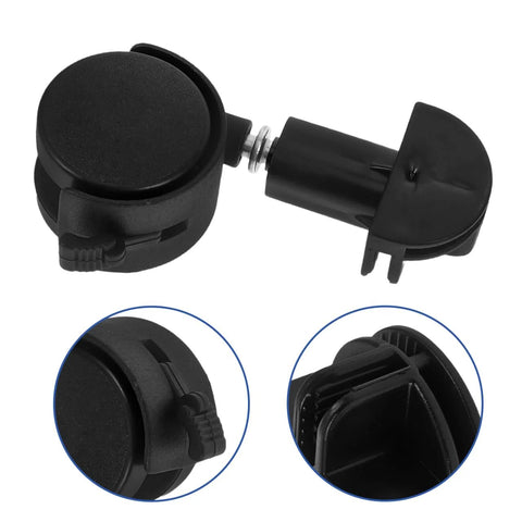 360 Degree Black Caster Wheels For Pet Cages Silent Rotating Casters With Locking Feature Replacement Wheels For Cat Cages Suitcases