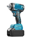 Heavy Hitter Cordless Brushless Impact Wrench With Rock Solid High Torque Output, blue and black design, for auto tire swaps.