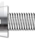 1000 Pack M1.2x4mm Machine Screws Din 84 Iso 1207 Metric Pan Head Slotted Screw Full Thread A2 304 Stainless Steel close-up, showing head and thread details.