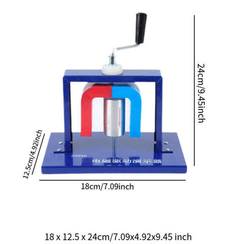 Badass Physics Experiment Kit Featuring Smooth Rotating Magnetic Perpetual Motion Device with blue and red electromagnet.