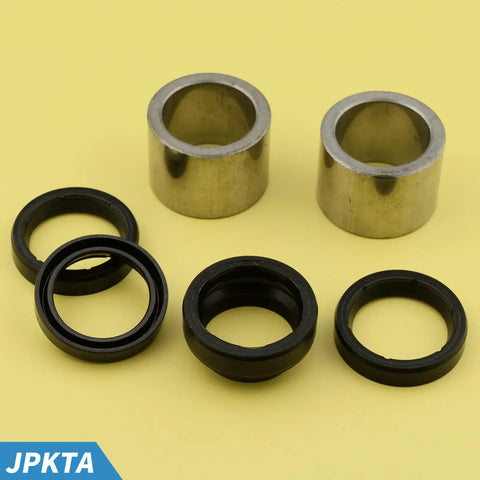 Heavy Duty Washer Center Post Bearing And Seal Kit Replacement Part includes two metal sleeves and rubber seals.
