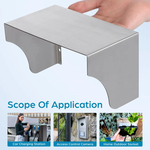 Heavy Duty Stainless Steel Weather Sealed Electrical Box Cover for outdoor use, showcasing protective metal housing design.