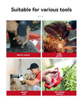 Various tools including electric wrench, angle grinder, electric drill, tea-picking machine showcasing versatility of Top Tier Brushless Lithium Angle Grinder Controller Board Multi Function Upgrade.