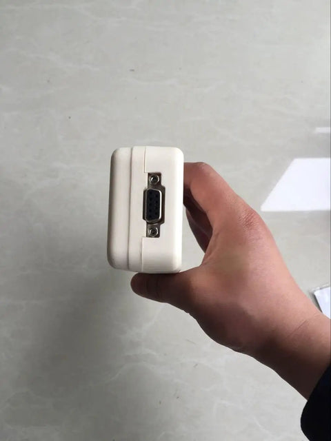 Straight Fire Handheld Digital Push Pull Force Gauge Dynamometer showing sensor connection from top view.
