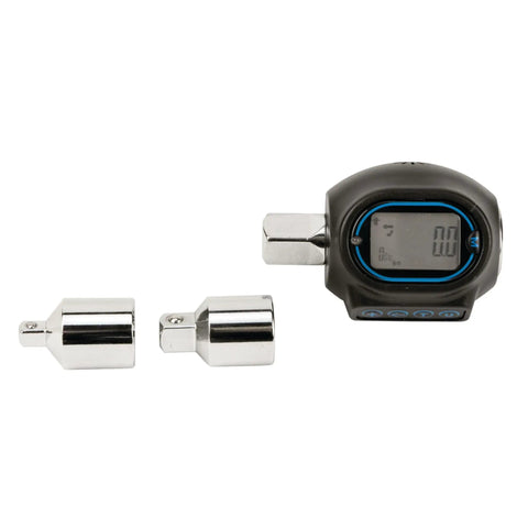 Digital Torque Adapter With 1/2 Inch Drive Includes 3/8 Inch And 1/4 Inch Adapters Rotatable Display 30 To 150 Foot Pound Range