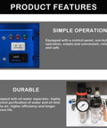 Control panel and oil-water separator features of the Heavy Duty Metalworking Downdraft Table Featuring A Rock Solid Dust Collector And Welding Fume Extractor Crafted For Grinding Polishing Workstations Kick The Dust To The Curb.