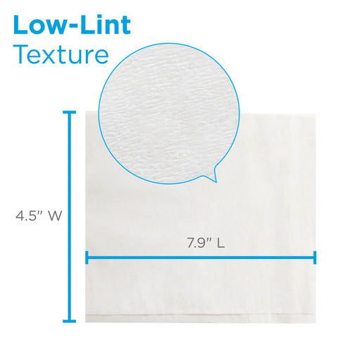 AccuWipe Delicate Task Wipe, recycled white 1-ply, non-sterile, 4.5 x 8.25 in, box of 280