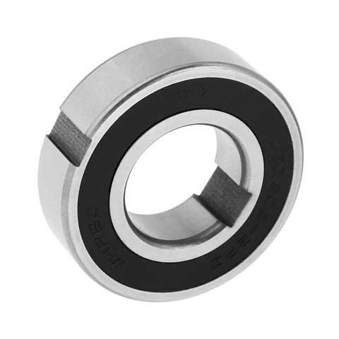 Heavy Duty One Way Bearing Sprag Clutch With Dual Keyway Grooves Rock Solid Build For Maximum Load Capacity Premium High Hardness Bearing Steel Freewheel Unit Built Like A Tank For Textile And Printing Machines viewed from the side showing dual keyway grooves.
