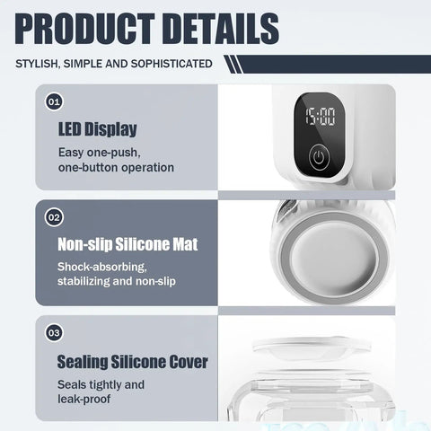 Solid Mini Portable Underwear Washer Featuring Rechargeable Battery And Ip67 Waterproof Frame For Dorm Apartment Rv Travel Deep Cleans showing LED display and sealing silicone cover.