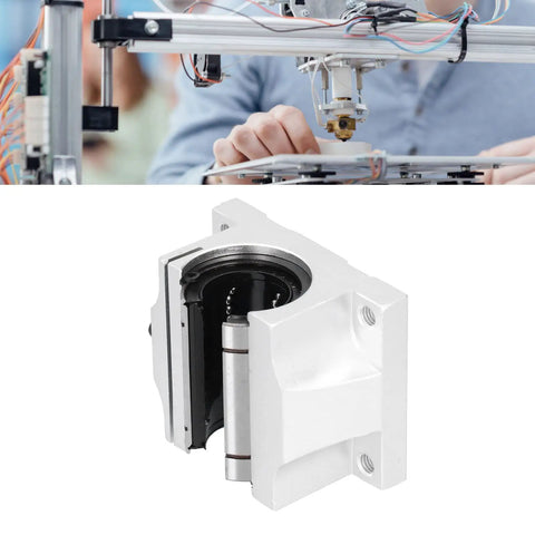 Rock Solid 30Mm Open Linear Ball Bearings Crafted From Premium Aluminum Slide Bushings with close-up view of interior components.