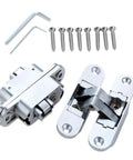 Pro Grade Zinc Alloy Hidden Hinges 2 Piece Set 23 X 95mm with screws and tools for seamless counter door upgrades.