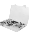 Heavy Duty Drywall Anchors And Toggle Bolts Kit 24 Pcs Galvanized Iron Fasteners With Wing Nuts in organizer box