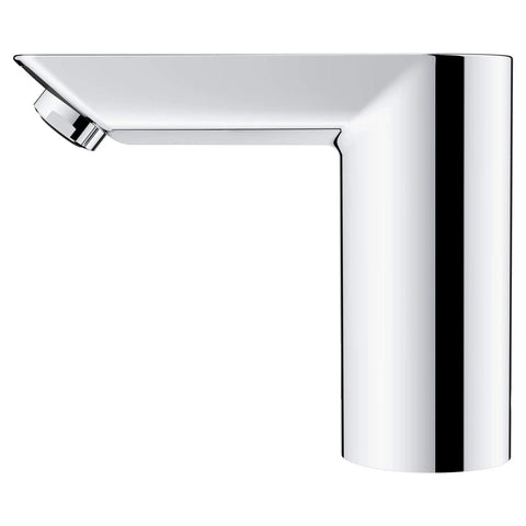 Cosmopolitan E Touchless Electronic Faucet With Battery Power DC Infrared Sensor Starlight Chrome Finish, side view.