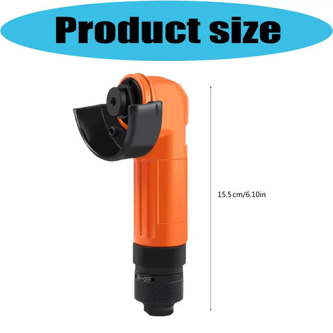 Heavy Duty Pneumatic Angled Grinder With Air Powered Motor For Metal And Wood Grinding Polishing Cutting At 15000 Rpm Featuring Comfort Grip Handle sz 15.5 cm