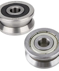 Built Tough 8x30x14mm V Groove Sealed Guide Pulley Wheel and V Shape Steel Ball Bearing for smooth rail tracking